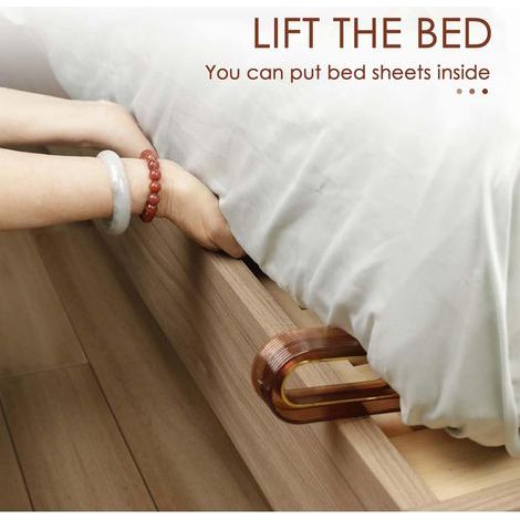 Lot de 2 lève-matelas pour changer les draps, aide à enrouler les draps pour faire le lit, aide à enrouler le matelas (orange et vert) (1/5)