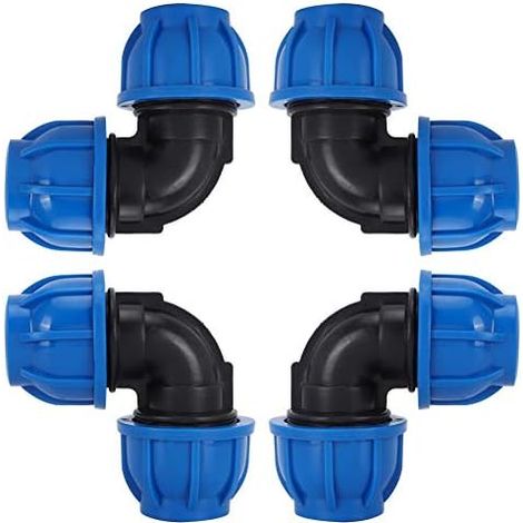 PE 25 Coude plastique égal pour tuyau polyéthylène tuyau ø 25,Tuyau d'eau Coude Connecteur en PE Plastique Raccord Rapide Accessoires pour Purificateurs d'eau Potable(ø 25) (1/5)