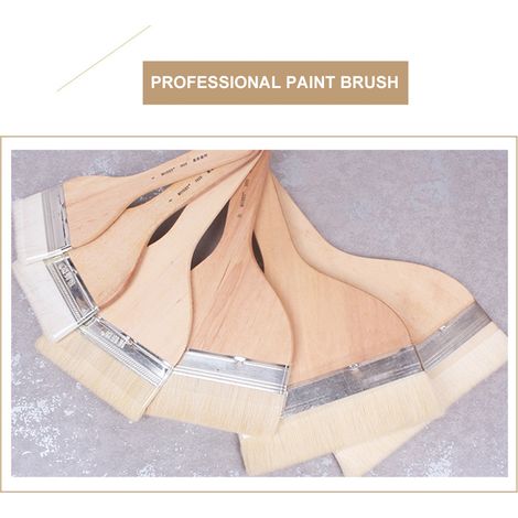 Pinceau professionnel à poils doux et manche en bois, grand format, pour aquarelle, acrylique, huile et gouache. Matériel d'art. (1/5)
