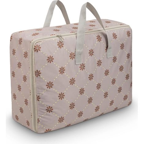 Sacs de rangement pour vêtements avec poignées et fermeture éclair, Sacs de voyage pour vêtements, oreillers, couettes, Sacs de voyage résistants à l'humidité, Stable (Gris) (1/5)