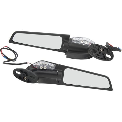 Paar Motorrad-Rückspiegel mit LED-Blinkern, 360° schwenk- und drehbar, Seitenspiegel für Motorrad (1/5)