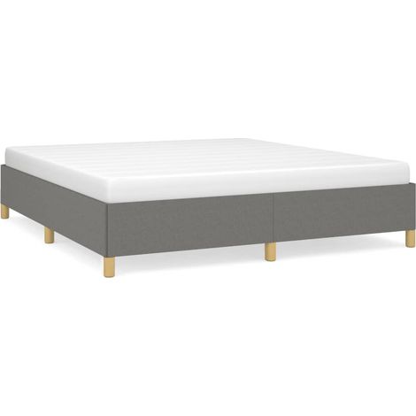 Maison Exclusive - Boxspringbettgestell Dunkelgrau 180x200 cm Sto