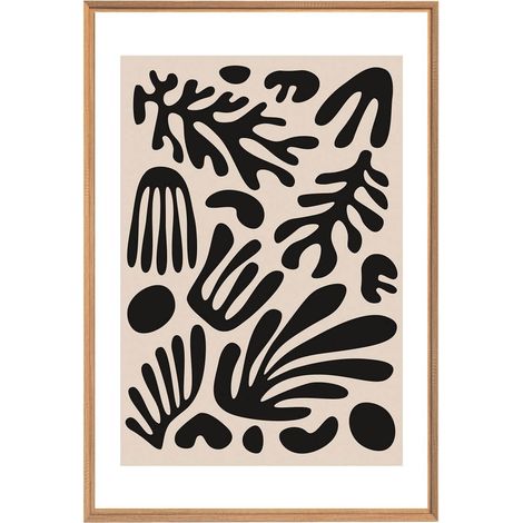 Tableau mural encadré illustration de la nature 65x97 cm - Tableau Mural Décoratif - Image Encadrée Imprimée en HD - Impression 65x97 cm sur Fibres de Bois FSC - Finition Mate - Fabriqué en France (1/5)