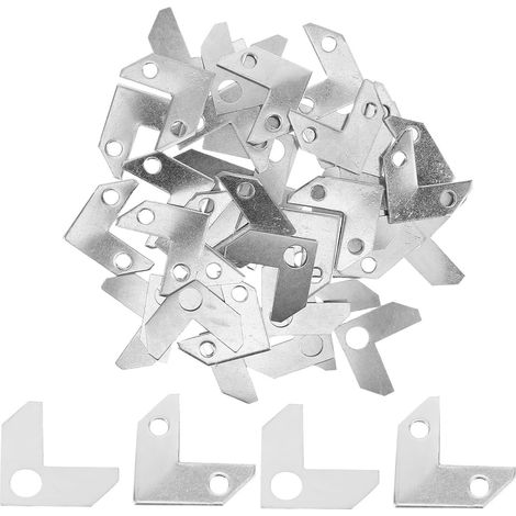 Supports Angle Aluminium pour Cadres Photo avec Clips de Fixation Carrés pour Installation Sécurisée dans Bureaux et Maisons, 1 Set (1/5)