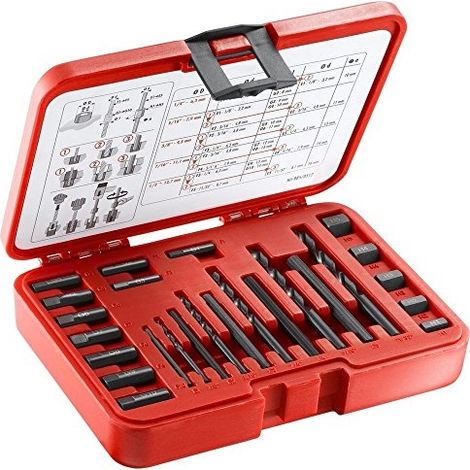Facom – Coffret de forets 6mm à 14mm – 25 pièces – Pour bois dur et béton – Coupe nette sans éclat