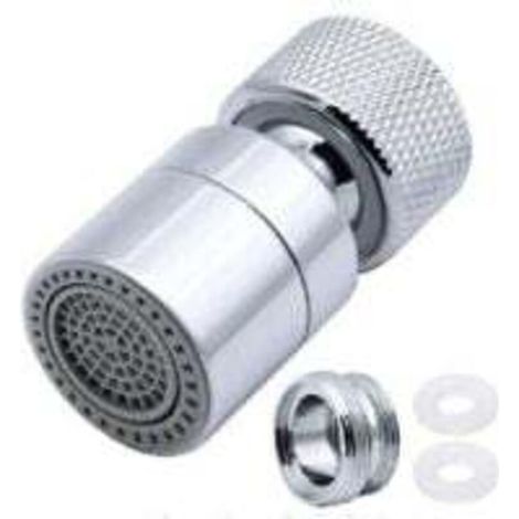 360° Pivotant Aérateur de Robinet Laiton 2 Modes Réglable Cuisine Robinet Filtre Barboteur avec Adaptateur de Buse - pour Robinets avec Buse à Filetage Externe M22 ou Fil Interne M24 (1/5)