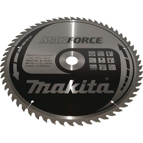Makita MAKFORCE Hoja de sierra 355x30x60Z - B-32421