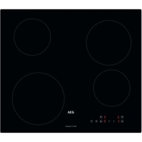AEG IBK64204CB Piano cottura ad induzione serie 3000 60 cm. Colore del prodotto: Nero, Posizionamento dell'apparecchio: Da incasso, Dimensione della larghezza del piano cottura: 60 cm. Certificazio... (1/5)