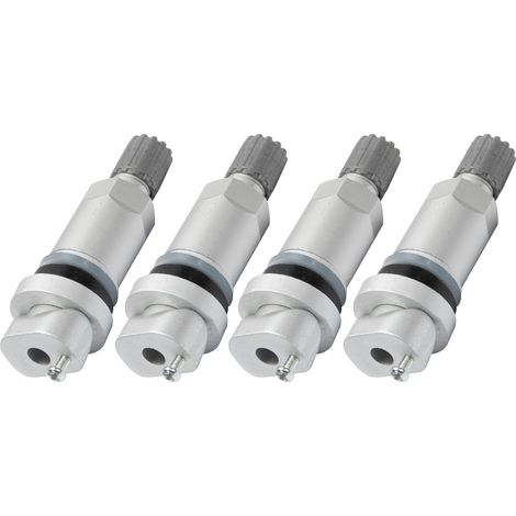 Reifendruckkontrollsystem für 207 307 407 C4 C5 Mondeo, 4-teiliges silbernes Reifendruckventil-Reparaturset, TPMS-Ventilreparatur (1/5)