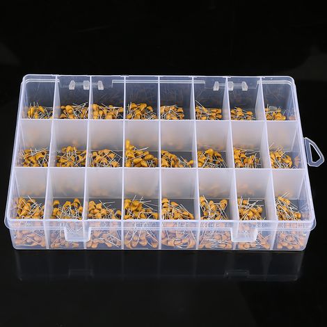Set mit 1200 mehrlagigen Keramikkondensatoren, 24 Werte von 10 pF bis 10 µF, 50 V, Elektroniksortiment (1/5)
