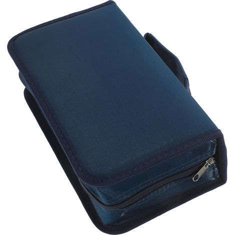 Étui de Rangement pour CD Matière Non Tissée Capacité de 128 Disques Portable Fermeture Sécurisée et Format Rectangle Moderne et Élégant (1/5)
