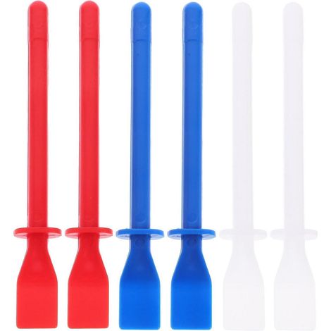 Lot de 6 spatules à colle pour maroquinerie, flexibles, multicolores