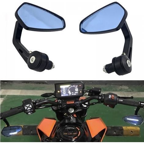 Specchietti retrovisori per moto, specchietto retrovisore da manubrio da 7/8" (22 mm), specchietti laterali antiriflesso per moto, specchietto retrovisore da manubrio per scooter Yamaha Z750 Z1000 MT0 (1/5)