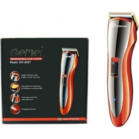 TRADE SHOP - Tagliacapelli Professionale Cordless Uomo Ricaricabile Rifinitore Barba Gm-6027 - (1/5)