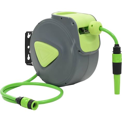 vidaXL Enrouleur mural automatique pour tuyau rétractable 10+1 m (1/5)