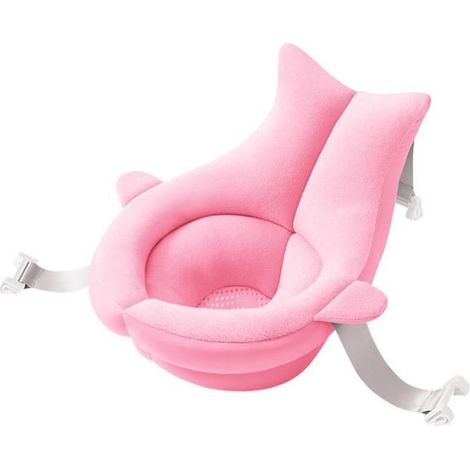 Coussin de Bain Flottant pour Bébé - Rose - Tissu Serviette - Particules EPS - 0-1 ans (1/4)