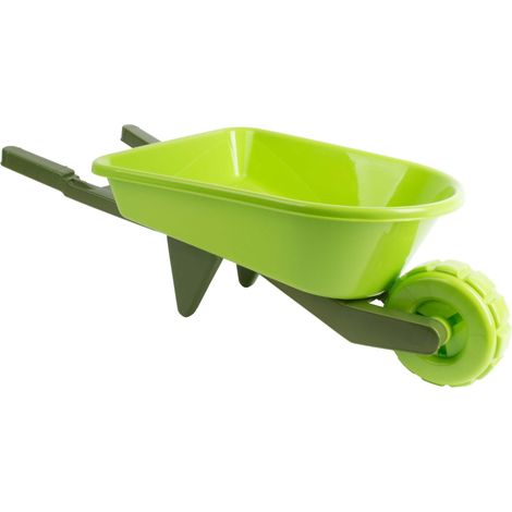 Brouette enfant en plastique - L 28,4 x l 65,8 x H 19,5 cm - Vert - Livraison gratuite (1/7)