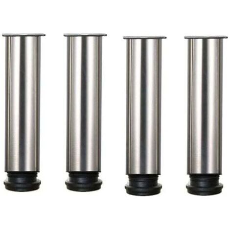 Pied de meuble-Lot de 4 Pieds de meubles de hauteur réglable en acier inoxydable pour canapé table armoires - 20cm - 20cm-- (1/4)