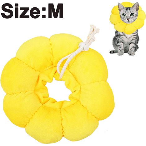Cône de protection pour chien, collier élisabéthain, cône de convalescence pour chats et petits chiens, respirant, à bords souples et facile à nettoyer (1/5)