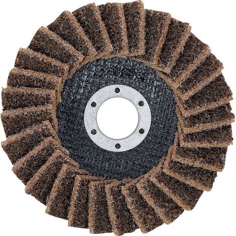 BGS - Fächer-Schleif-Scheibe Vlies Ø 125 mm Körnung 80 - 74472 (1/4)