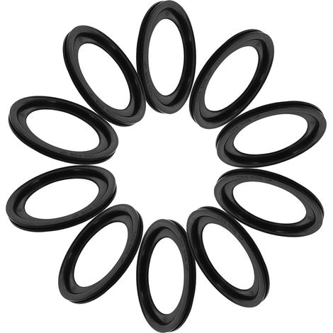 10 Pièces Joint de Toilette de Camping -silicone Noir, Diamètre (1/5)