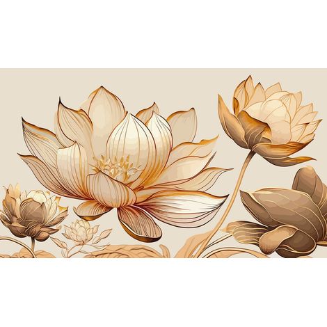 Papier peint panoramique - Fleurs - 130 cm x 76 cm (1/2)