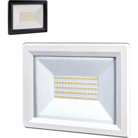 Tibelec – Projecteur LED 50W 5500 lumens IP65 4000K blanc neutre – Fixation orientable 3D pour installation extérieure – Connecteur rapide