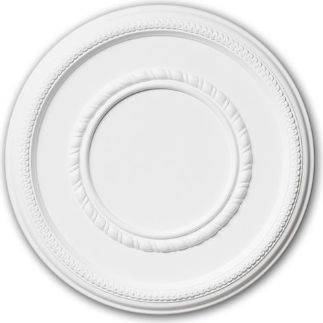 Rosetón 156004 Profhome Elemento para techo Elemento decorativo estilo Neoimperio blanco Ø 43,5 cm (1/5)