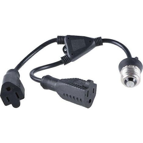 E27-Glühbirnenfassung auf 3-polige Steckdose umwandeln – Adapter für 3-fach-Steckdosen