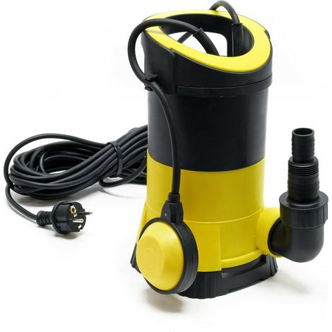 Pompa sommergibile per acque reflue da 5000 l/h e 250 watt per edilizia e drenaggio gialla 160000616