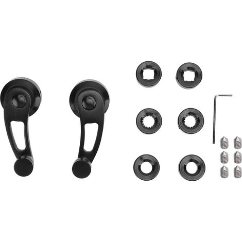 Ortviai Poignées de porte rétro pour voiture 3 pouces en aluminium noir – Lot de 2 avec adaptateurs