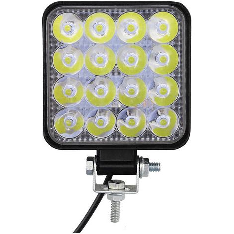 Lampe de travail voiture 16LEDs 48W Barre lumineuse Flood Beam light Reverseing Light For Off Road SUV Truck (1/5)