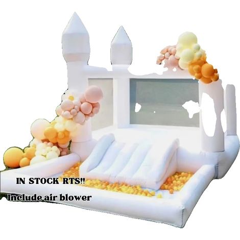 Castello gonfiabile, in resistente nylon, certificato CE, 4x2,5x2,5 m (1/2)