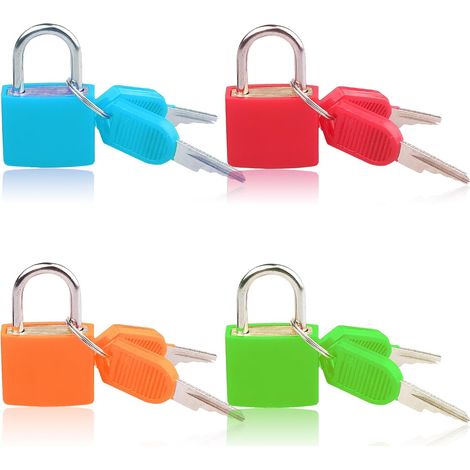 Cadenas pour bagages, cadenas de valise avec clés, mini cadenas de voyage, petits cadenas pour valises, bagages, casiers de salle de sport B (1/5)