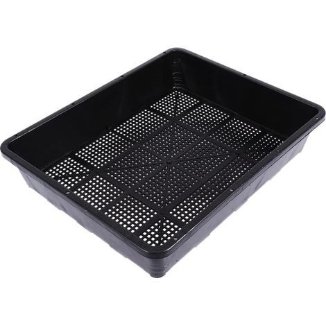 3 PièCes Plateau De Semis 36.50X29.50X7.20Cm Bac De Jardinage LéGer Design Perforé pour Drainage Taux De Germination ÉLevé pour Jardin Balcon Potager