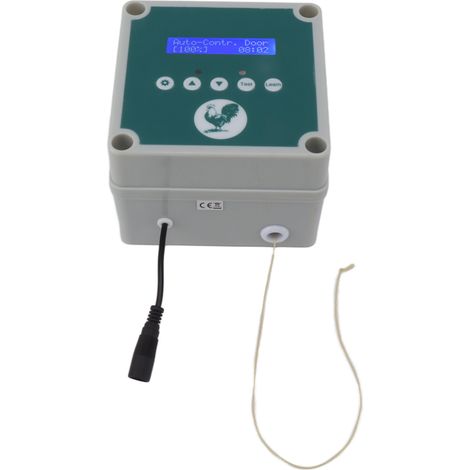 Commande automatique de porte pour poulailler IP44, ouvre-cage, télécommande, kit moteur avec minuterie, capteur de luminosité, prise UE 100-240 V (1/4)