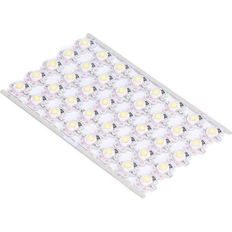 Packung mit 40 hochhellen SMD-LEDs 12V, 1W mit Aluminiumplatte, weiß, 16mm, ideal für Heimwerkerarbeiten, Werkstätten, Projektoren, Stirnlampen, Wandbeleuchtung, Modellbau, Autoscheinwerfer. (1/5)