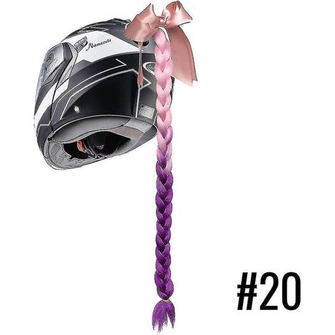 Geflochtener Pferdeschwanz als Frisur für Motorradhelme, doppelt gedrehter Zopf mit Air20 (1/4)