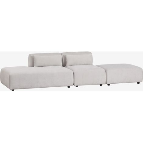 Divano modulare a 2 pezzi con chaise longue sinistra e pouf Fogler SKLUM             (1/5)