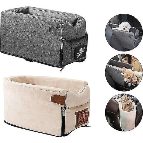 Tragbarer Autositz für Hunde und Katzen mit zentraler Steuerung, ideal für Autofahrten. Transportbox und Zubehör – 42 x 20 x 22 cm – Wave Point (1/5)