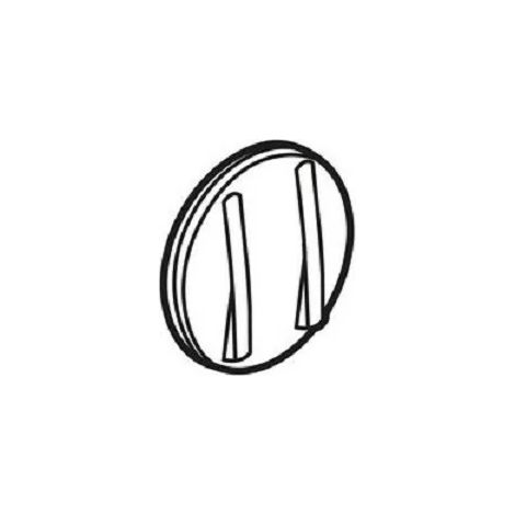 Legrand 065002 - Double VV white hubcap / Pusher - narrow finger - Céliane