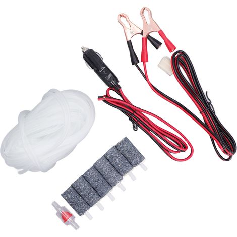 Kit d'accessoires pour pompe à air : tuyau d'air, clapet anti-retour, pierre à bulle, pince pour batterie, câble MPQ-903 (1/5)