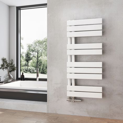 Heilmetz Radiador de Baño  Blanco Secatoallas Calentador 400 x 899 mm Radiador de Baño Calentador de Toallas