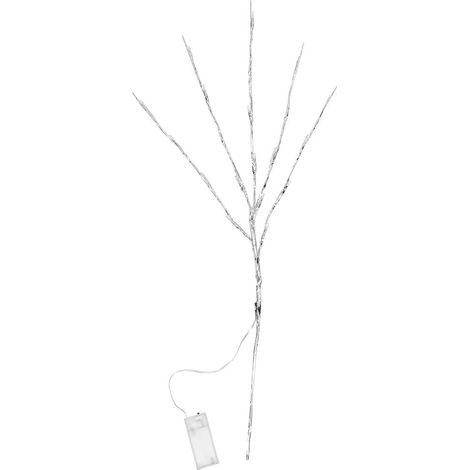 LED Bonsai Licht mit Sanftem aus Kunststoff et Eisendraht 2 Stück Silver Dekorationsleuchten