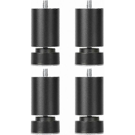 Pieds métalliques robustes et réglables, filetage M10, compatibles avec les supports de meubles - Noir 6 cm (1/5)