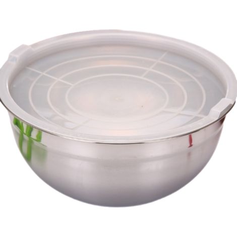 Ensemble de bols à mélanger, base en silicone antidérapante, acier inoxydable, design gain de place, pour cuisine (1/5)
