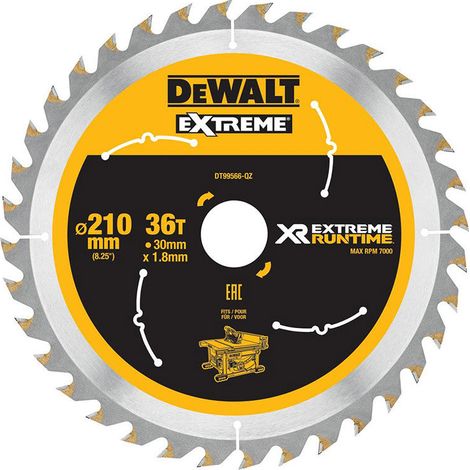 DeWALT Accessori - Disco da taglio per sega per legno 210x30 mm, 36 denti DT99566