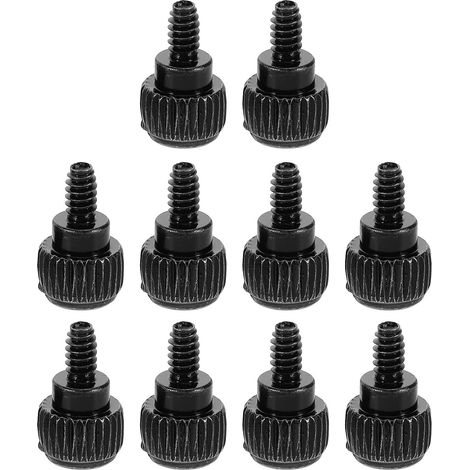 Lot de 10 Vis Moletées en Acier Carbone M6 pour Boîtier D'ordinateur, Fixation sans Outil, pour Projets DIY et Réparation PC (1/5)
