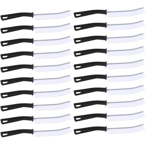 Lot de 20 brosses de nettoyage multifonctions blanches pour l'espace, brosses de salle de bain, brosses de nettoyage à poils durs (1/5)