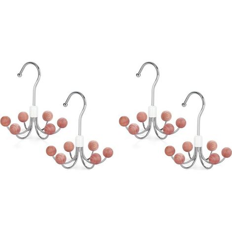 Juego de 4 perchas con capucha y 6 bolas, percha giratoria de 360° para bolsos, percha para bufandas, ganchos para armario, organizador de bolsos.